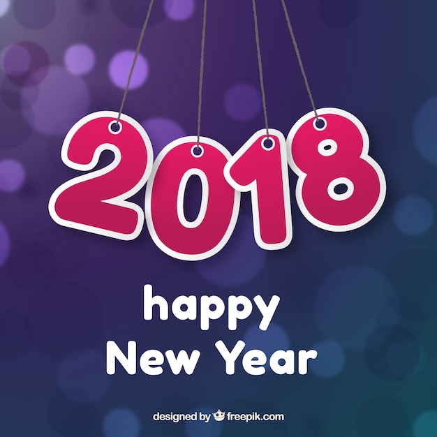 Free vector new year background 2018