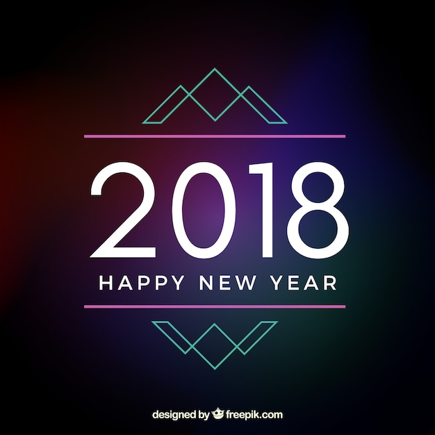 Free vector new year background 2018