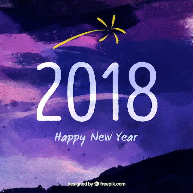 Free vector new year background 2018