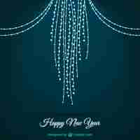 Free vector new year background with abstract lights