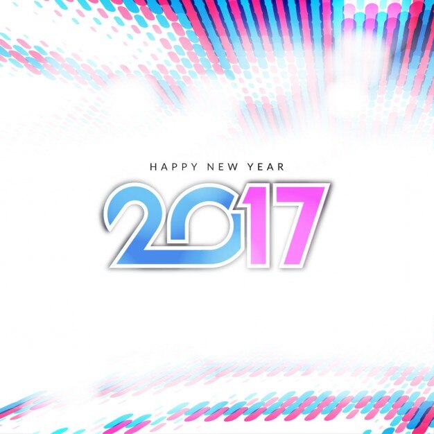 Яркий красочный новый год 2017 дизайн фона