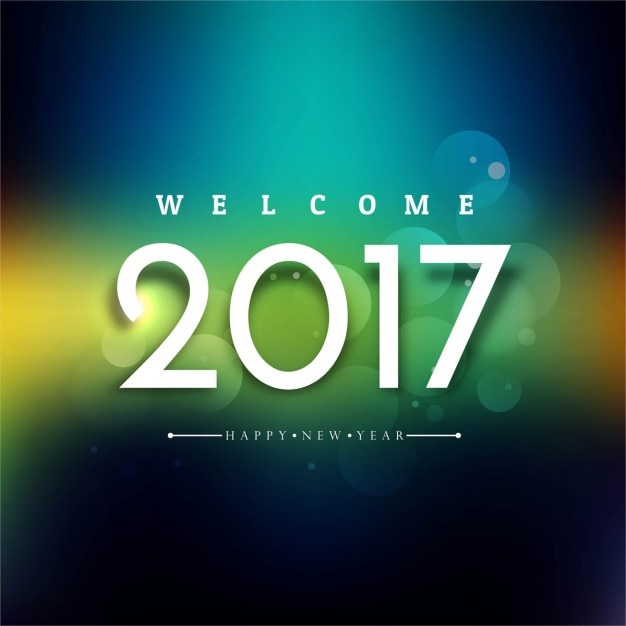 Free vector new year background with blur and bubbles