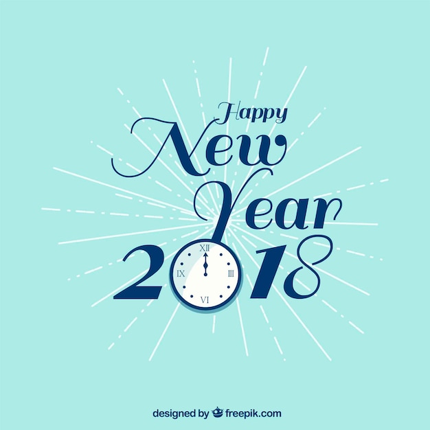 New year background with clock