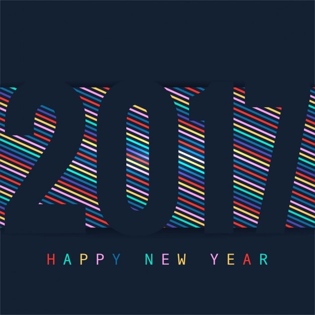 Free vector new year background with colorful stripes