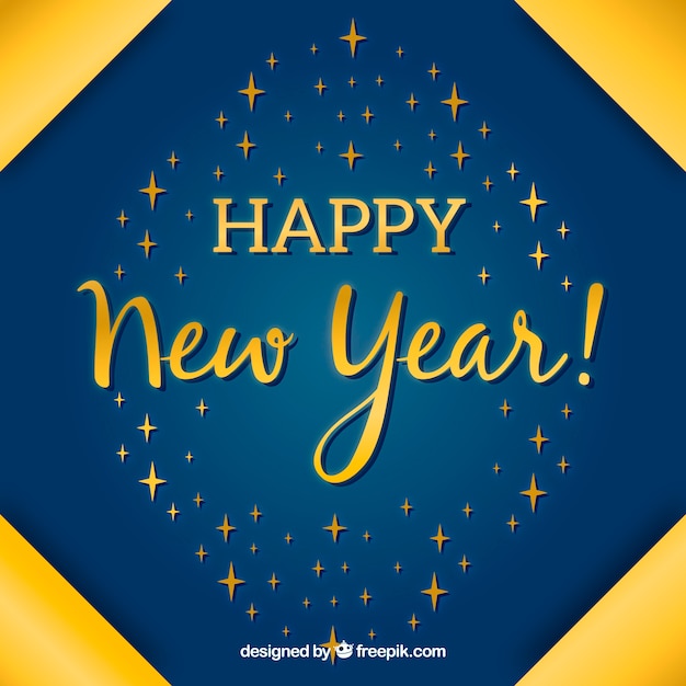 Free vector new year background with elegant style