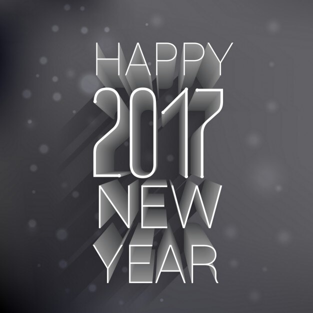 Free Vector new year background with embossed numbers