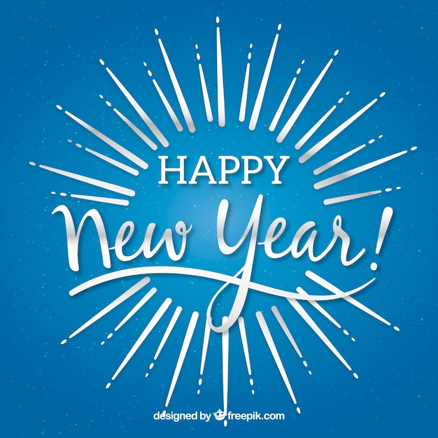 Free vector new year background with silver style