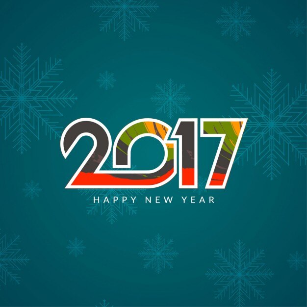 Free Vector new year background with snowflakes