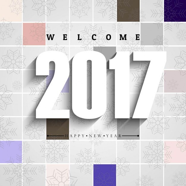 Free Vector new year background with squares