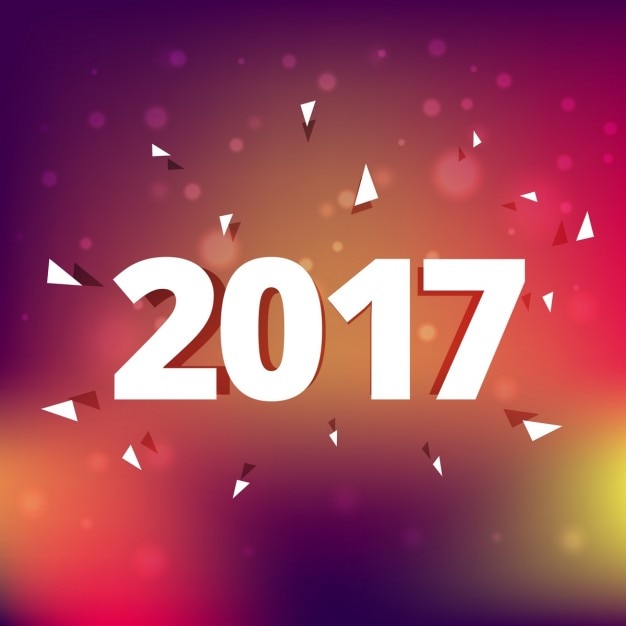 Free vector new year background with triangles