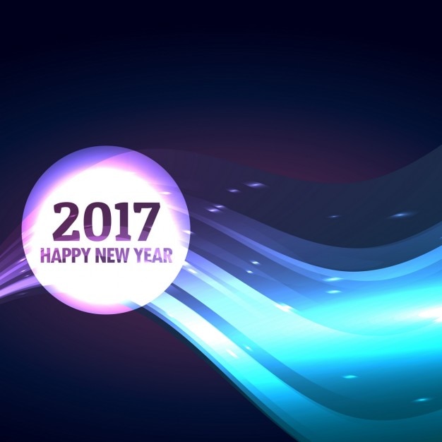 Free vector new year background with wavy shapes