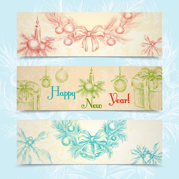 New year banners collection