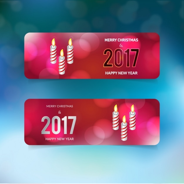 Free Vector New year banners design