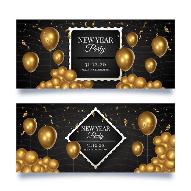 Free vector new year banners template