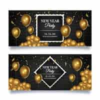 Free vector new year banners template