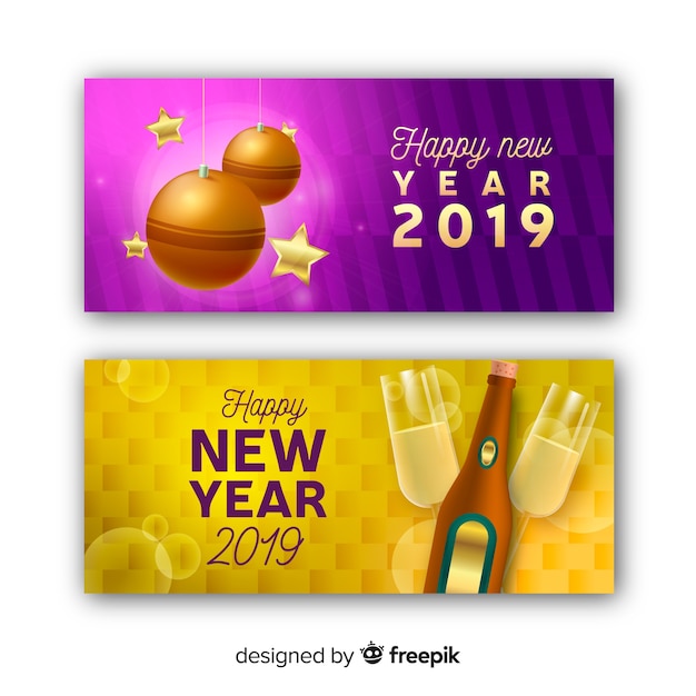 New year banners