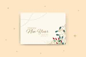 Free vector new year card template