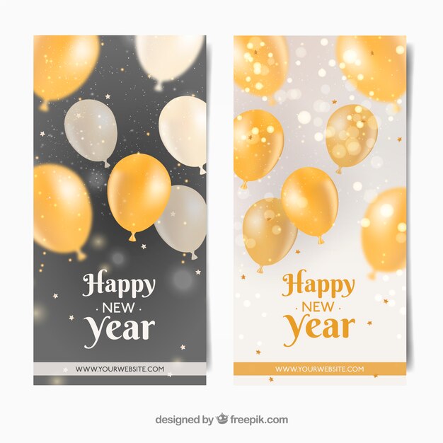 Free vector new year celebration banners