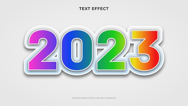 Free vector new year celebration colorful text effect