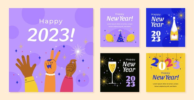 new year celebration instagram posts collection