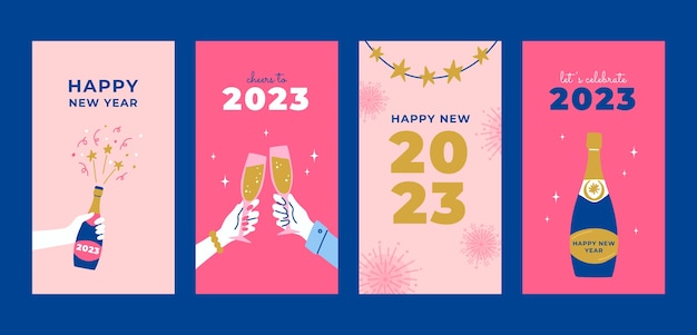 New year celebration instagram stories collection