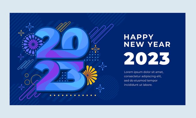 New year celebration social media promo template