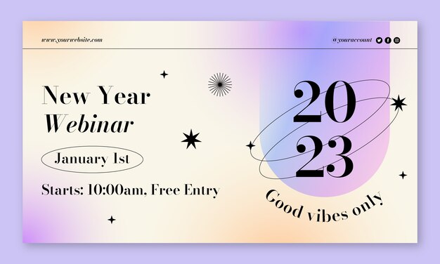 New year celebration webinar template
