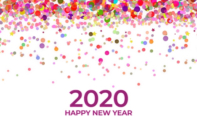 Vector Templates: New Year Confetti Background – Free Vector Download