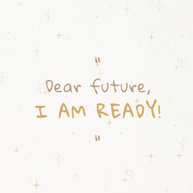 New year editable template  social media post with dear future I am ready text