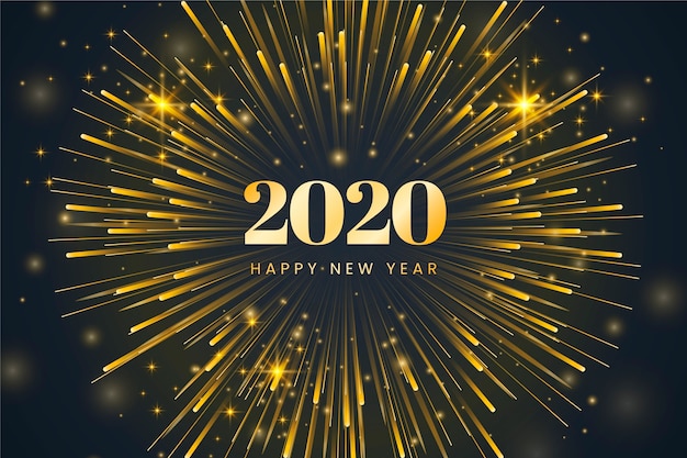 Free vector new year flat design background