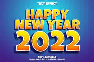 Free vector new year greting editable text effects