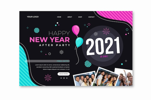 New year landing page