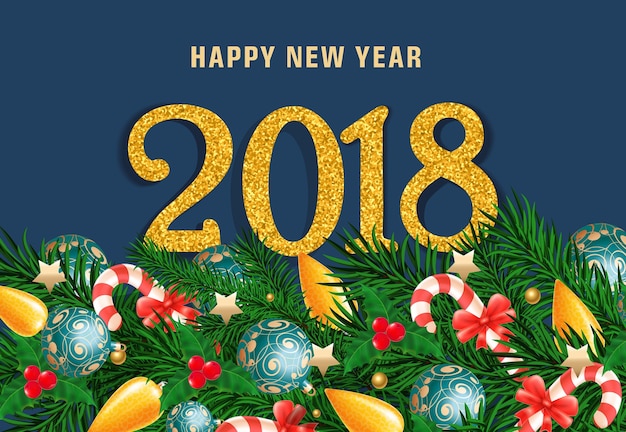 Free vector new year lettering on blue background