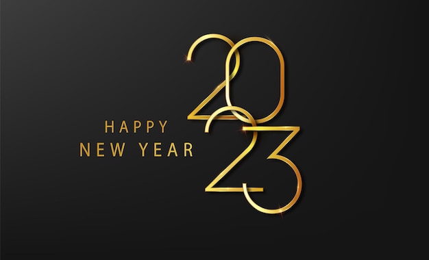 new year minimalistic text template for holiday design