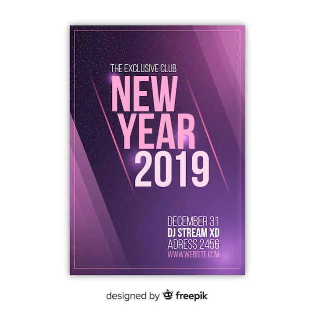 Free vector new year party banner