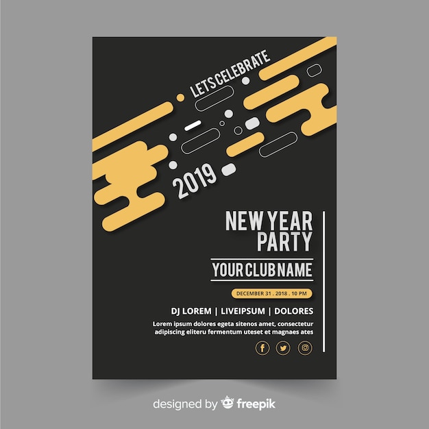 New year party banner