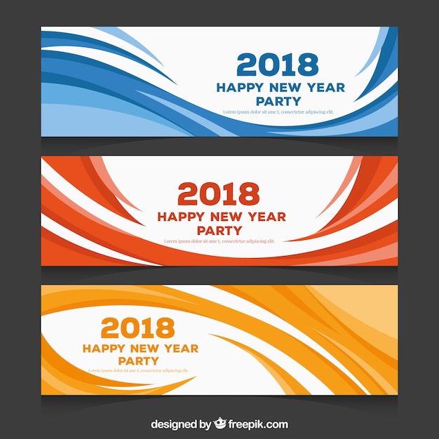 Free vector new year party banners