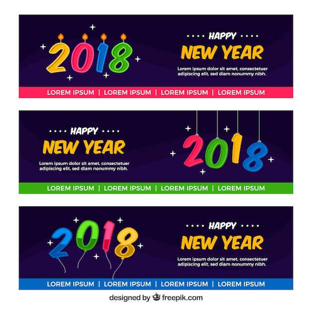 Free vector new year party banners