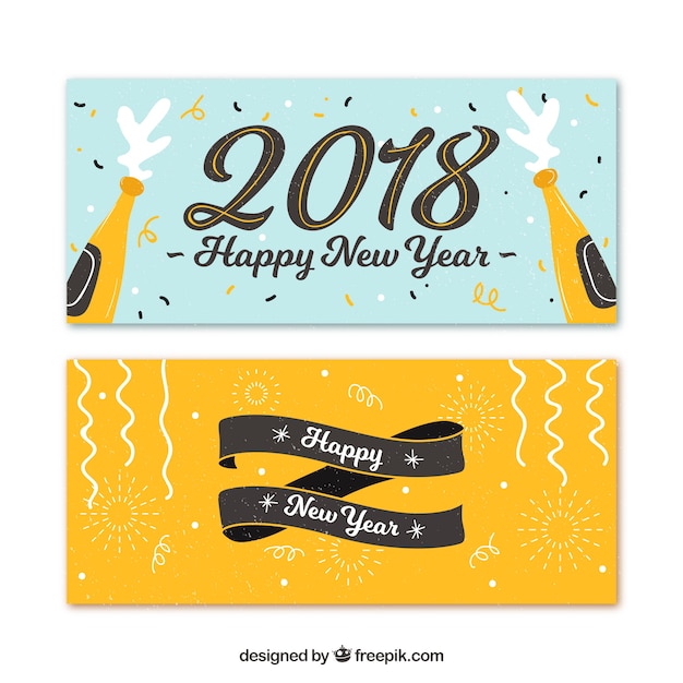 Free vector new year party banners