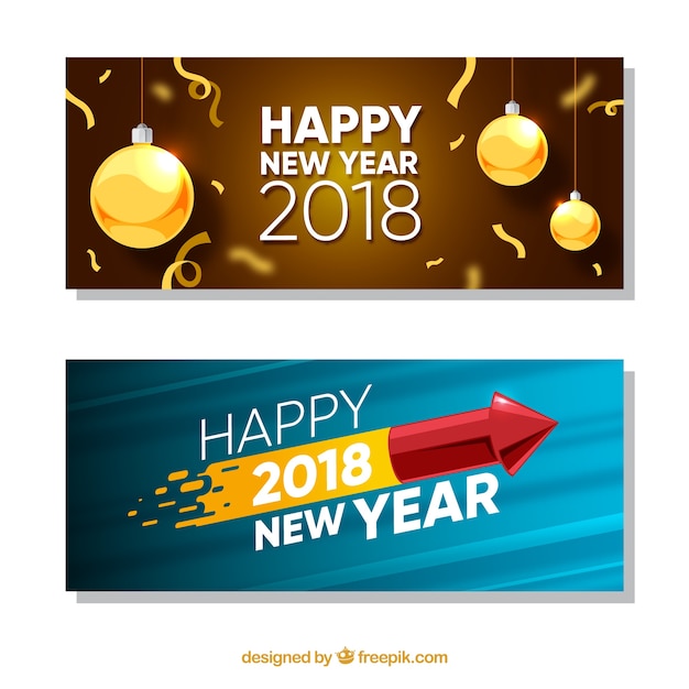 New year party banners