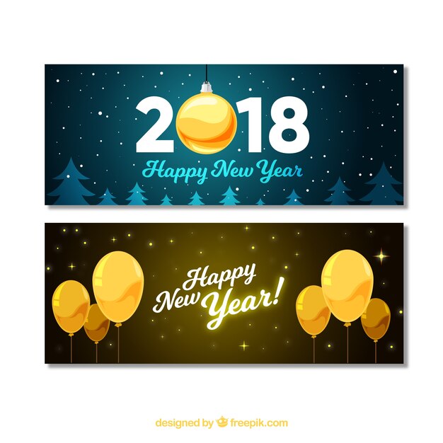 New year party banners