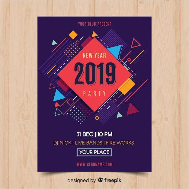 New year party flyer