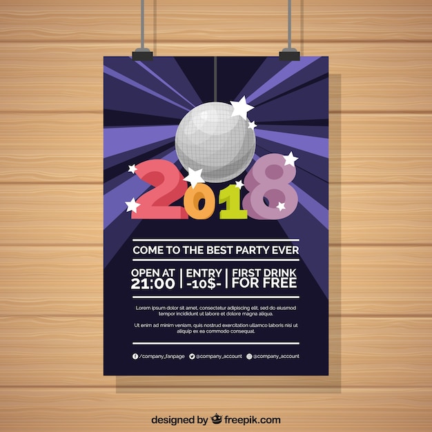 New year party poster