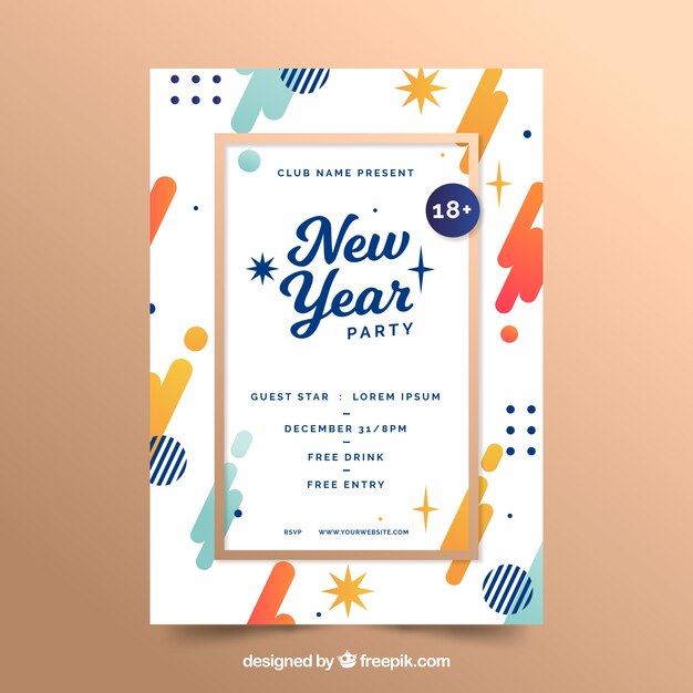 New year party poster