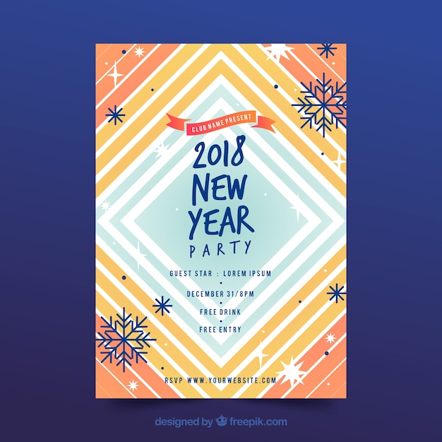 New year party poster