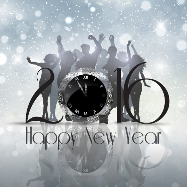 Free vector new year party silver background