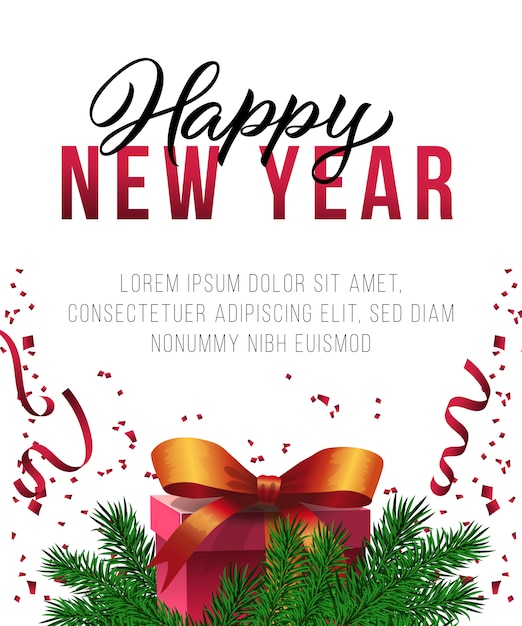 Free vector new year poster design