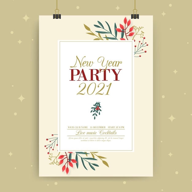 New year poster template