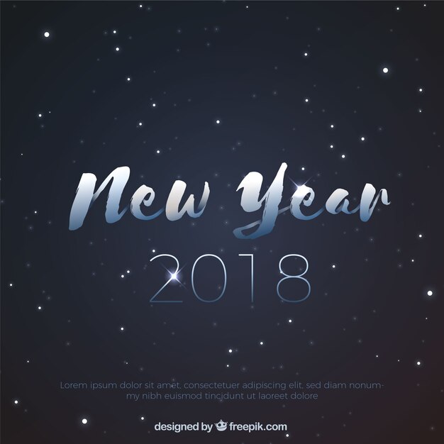 New year retro background with stars