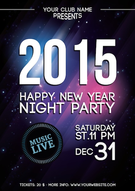 New year's party poster